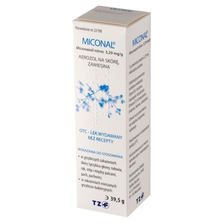 Miconal 3.29 mg/g Skin aerosol suspension 39.5 g