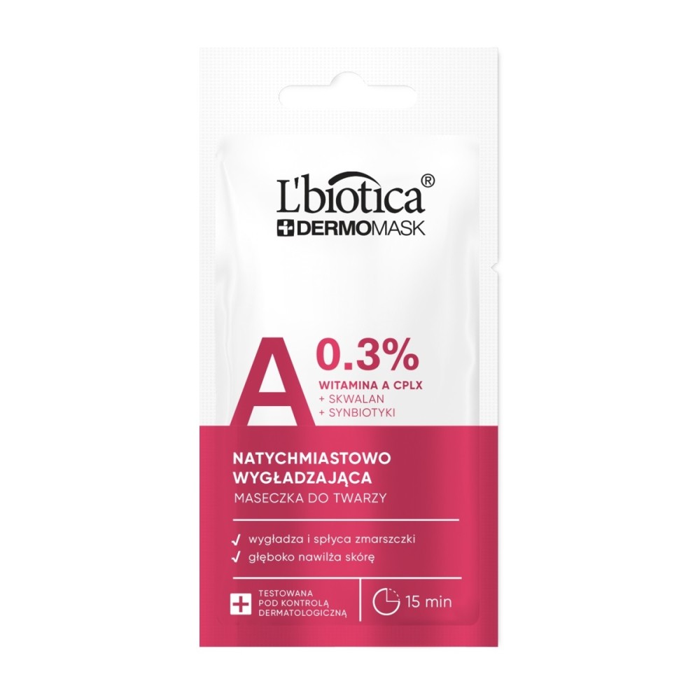 L'biotica Dermomask express smoothing mask with vitamin A 8ml