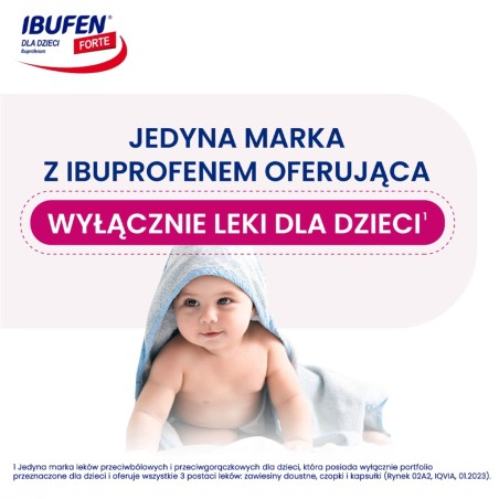 Ibufen dla dzieci Forte o smaku malinowym zaw doustna 200 mg/ 5ml opak 100 ml