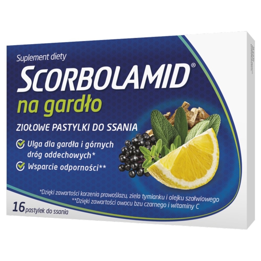 Scorbolamid for the Throat 16 sucking tablets