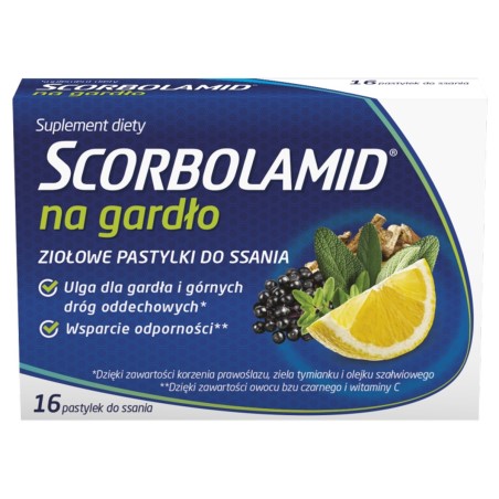 Scorbolamid for the Throat 16 sucking tablets