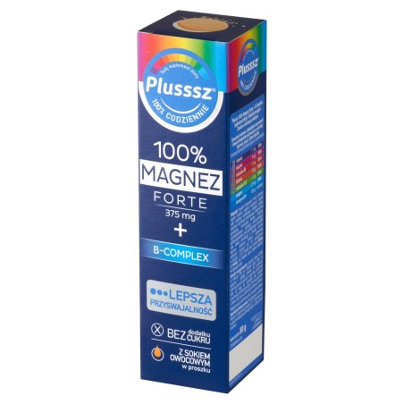 Plusssz Dietary supplement 100% magnesium forte 375 mg + b- complex 80 g (20 x 4.0 g)