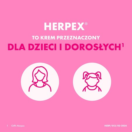 Herpex Cream anti-herpes drug 50 mg/g 2 g