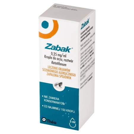 Zabak Collyre en solution 0,25 mg/ ml 5 ml