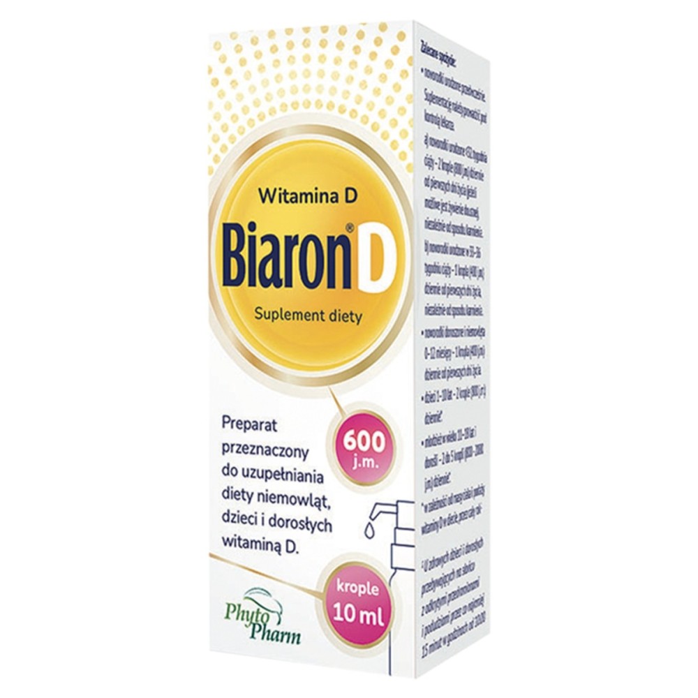 Biaron D Complément alimentaire vitamine D 600 UI gouttes 10 ml