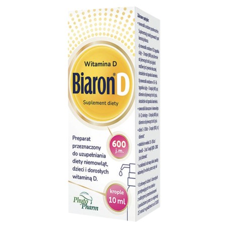 Biaron D Suplement diety witamina D 600 j.m. krople 10 ml