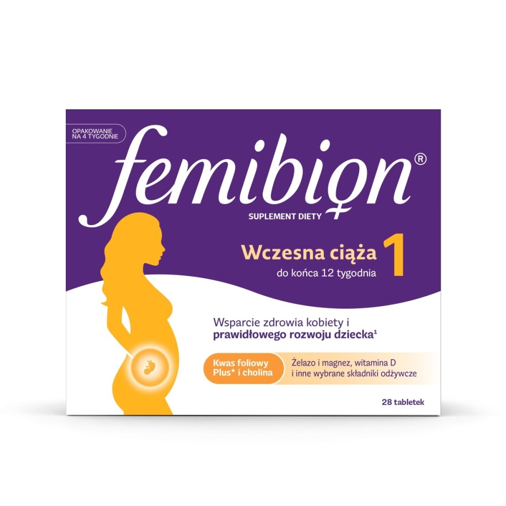Femibion 1 Wczesna ciąża tabl.powl. 28tabl