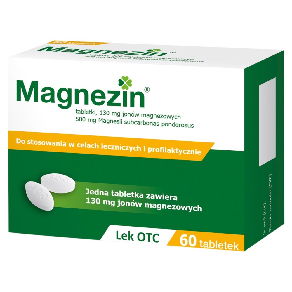 Magnezin tabl. 0,13gMg2+ 60tabl.(4blist.po