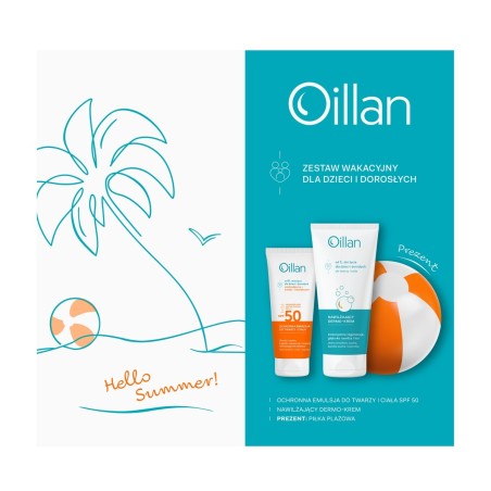 Holiday set Oillan Protective face and body emulsion with SPF50 100ml + Dermo-cream 200ml