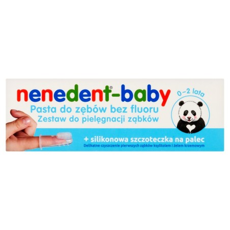 Nenedent-Baby Dentifricio per la cura dei denti 20 ml e spazzolino in silicone
