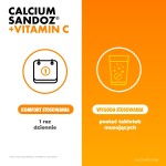 Calcium Sandoz +Vitamin C 260 mg + 1000 mg Tabletki musujące 10 sztuk