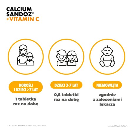 Calcium Sandoz + vitamín C 260 mg + 1000 mg šumivé tablety 10 kusů