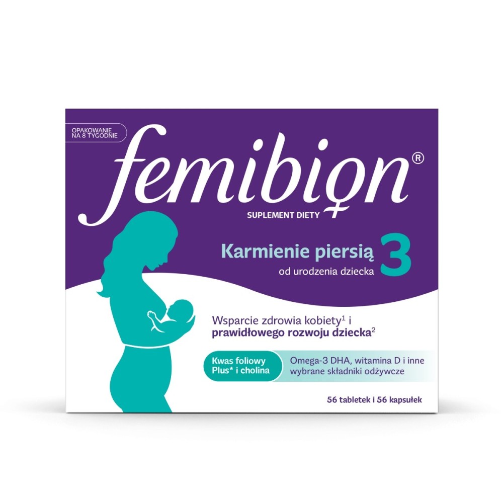 Femibion® 3 Breastfeeding, Choline, DHA, Folic Acid Plus3