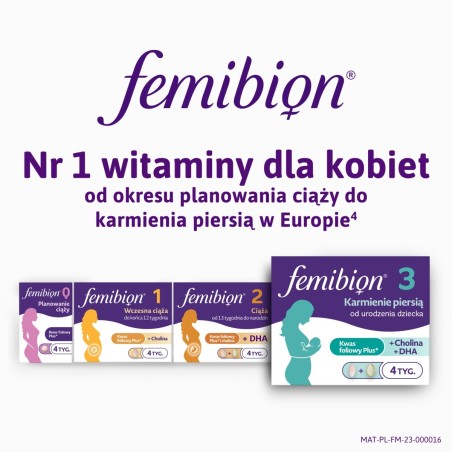 Femibion® 3 Breastfeeding, Choline, DHA, Folic Acid Plus3