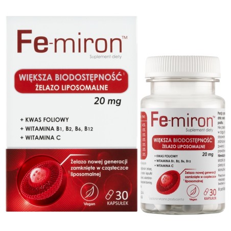 Fe-miron 20 mg Doplněk stravy 16,2 g (30 x 0,54 g)