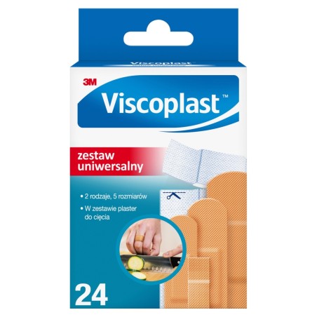 Viscoplast Set of universal plasters, 5 sizes, 24 pieces