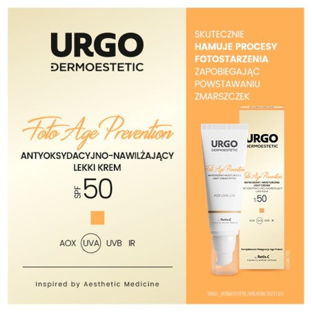 Urgo Dermoestetic Foto Age Prevention Antioxidative und feuchtigkeitsspendende leichte Creme SPF 50 45 ml