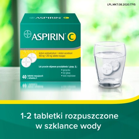 Aspirine C Comprimés effervescents 40 comprimés