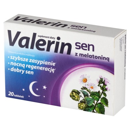 Valerin Sen with melatonin Dietary supplement 20 pieces