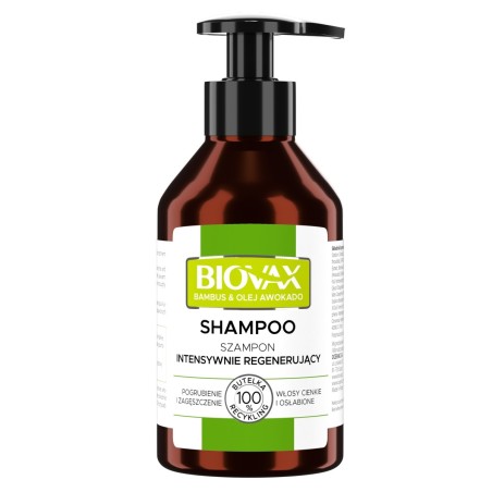 Biovax Huile de Bambou et d'Avocat pour cheveux fins et cassants - shampoing 200 ml