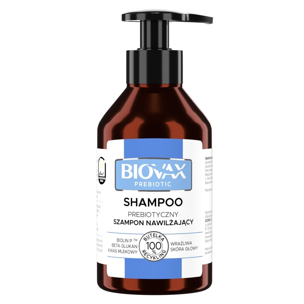 Biovax Prebiotic feuchtigkeitsspendendes präbiotisches Shampoo für empfindliche Kopfhaut 200 ml
