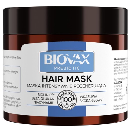 Biovax Prebiotic intensively regenerating mask for sensitive scalp 250 ml