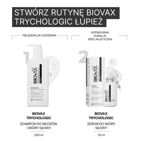 L'biotica Biovax Trychologic Graushampoo für Haar und Kopfhaut 200 ml