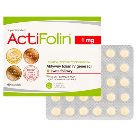 ActiFolin Suplement diety 1 mg 15 g (60 x 0,25 g)