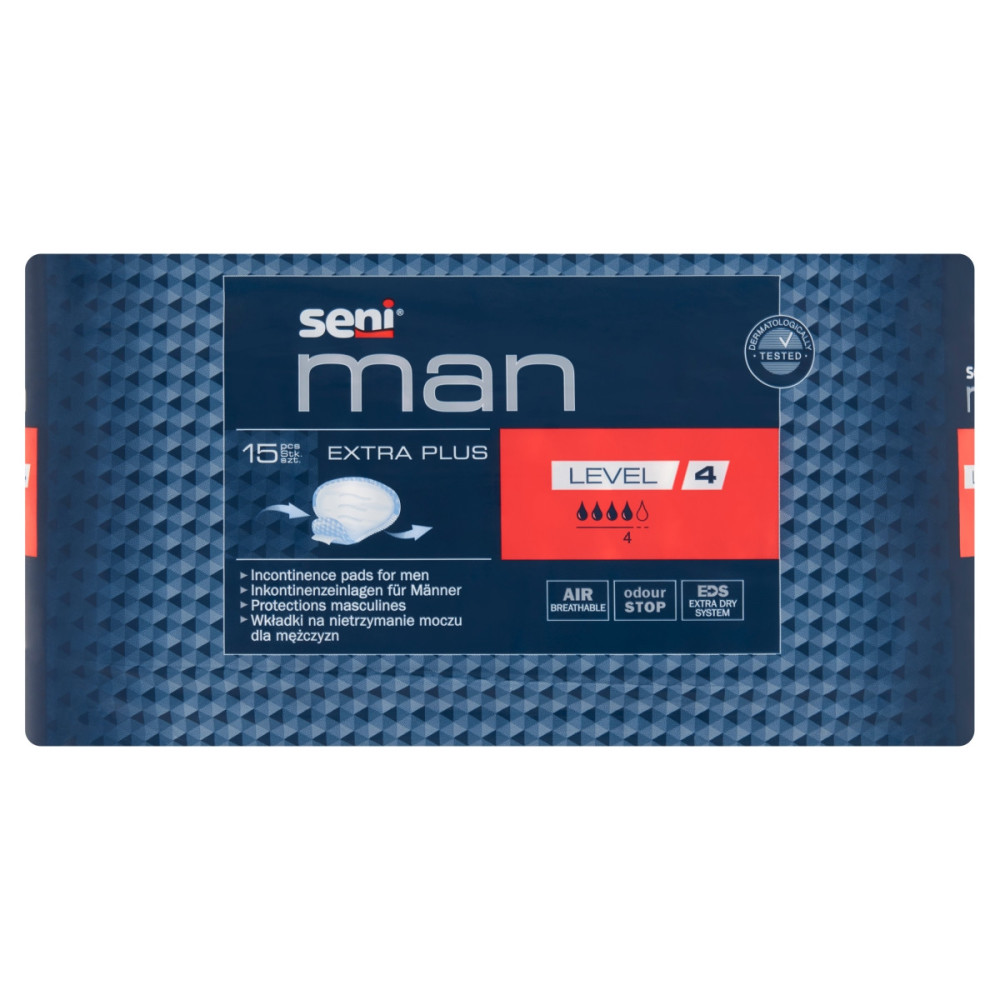 Seni Man Extra Plus Anatomical diapers for men, 15 pieces