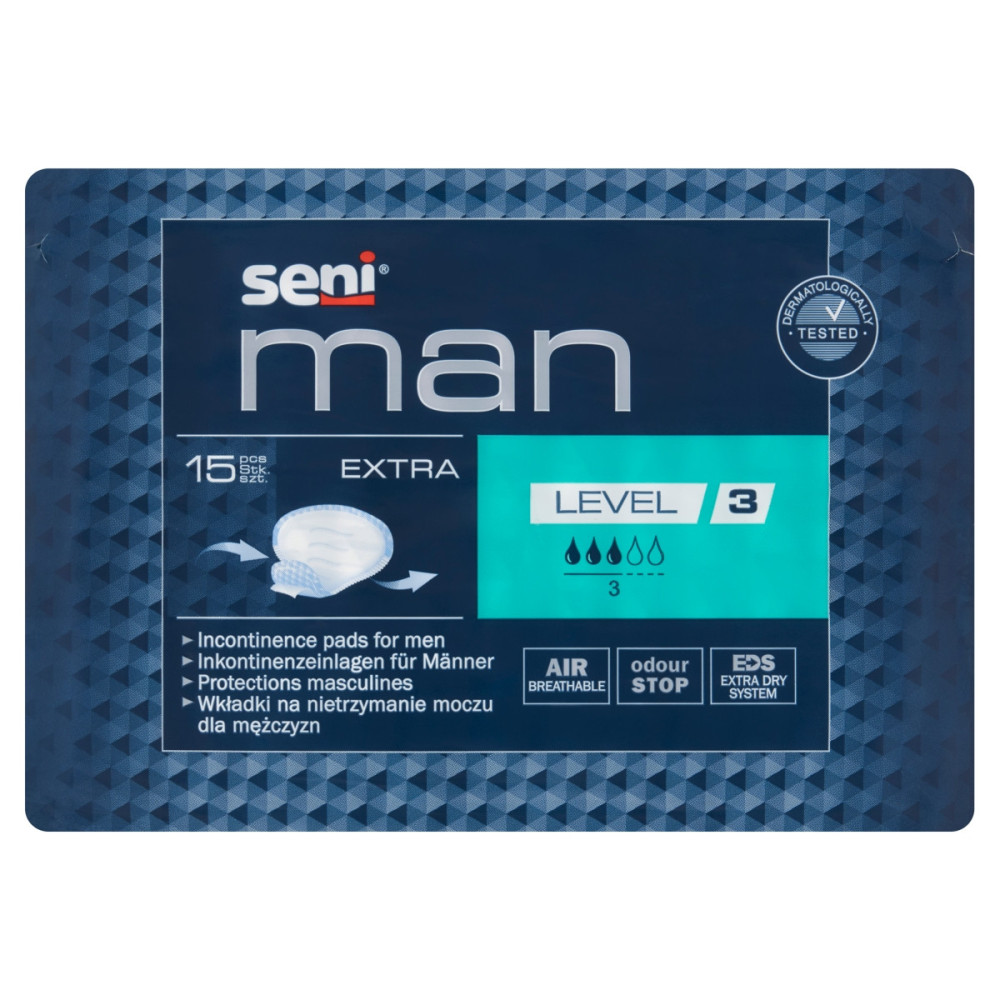 Seni Man Extra Anatomical diapers for men, 15 pieces