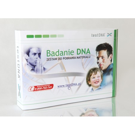 A kit for collecting material for a DNA test to determine paternity