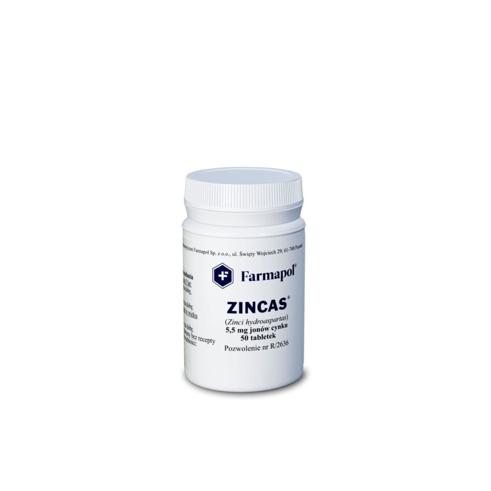 Zincas tabl. 5,5 mg Zn2+ 50 tabl.