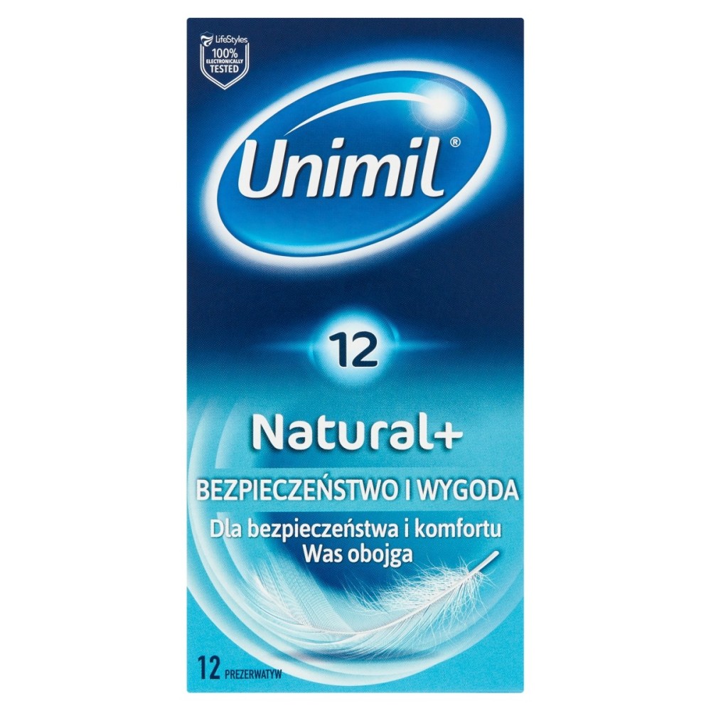 Unimil Natural+ Préservatifs 12 pièces