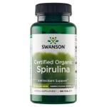 Swanson Suplemento dietético espirulina 500 mg 92 g (180 comprimidos)