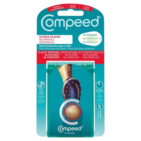 Compeed Medical device sports plasters for blisters on the sole, 5 pieces