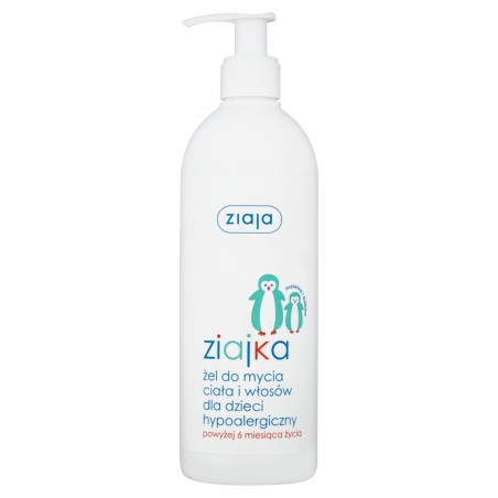 Ziaja Ziajka Körper- und Haarwaschgel für Kinder, hypoallergen, ab 6 Monaten, 400 ml