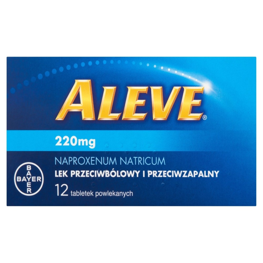 Aleve Painkiller and anti-inflammatory drug 12 tablets