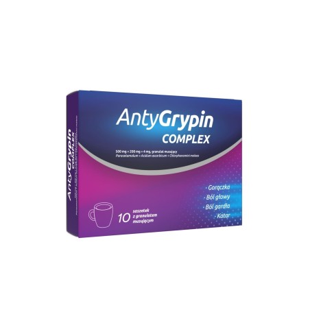 ANTYGRYPIN COMPLEX, 10 saszetek z granulatem musującym