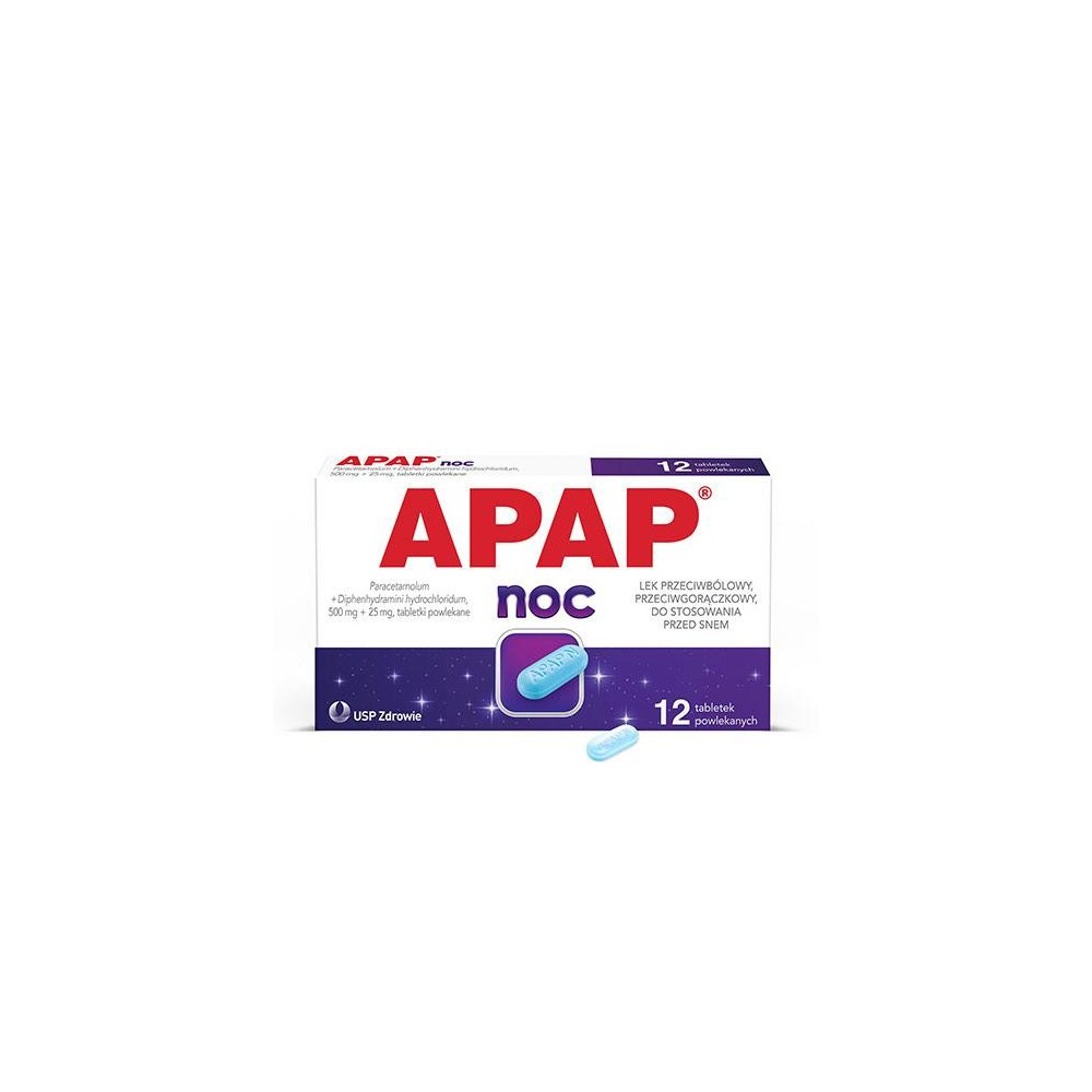 Apap Night 12 comprimidos recubiertos con película