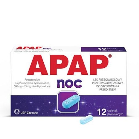 Apap Night 12 comprimidos recubiertos con película