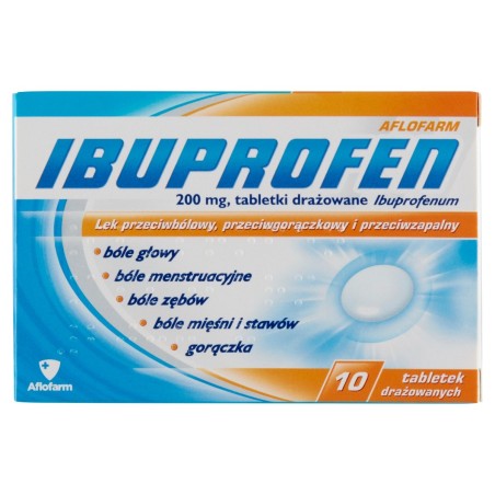 Ibuprofen Lek przeciwbólowy przeciwgorączkowy i przeciwzapalny 10 sztuk