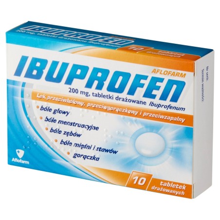 Ibuprofen Antipyretisches und entzündungshemmendes Schmerzmittel 10 Stück