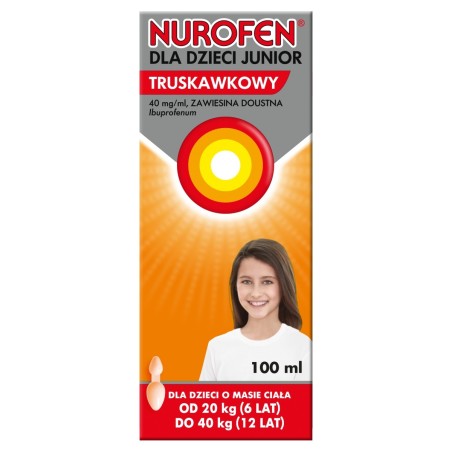Nurofen for children Junior Oral suspension with strawberry flavor 100 ml