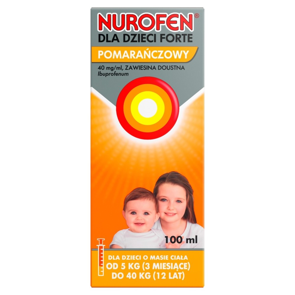 Nurofen para niños Forte Suspensión oral con sabor a naranja 100 ml
