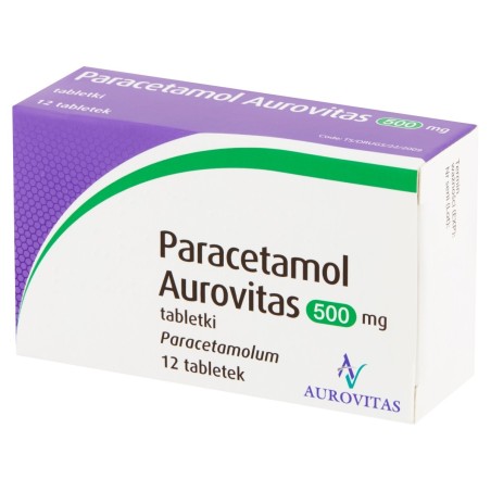 Paracetamol Aurovitas Tabletki 12 sztuk