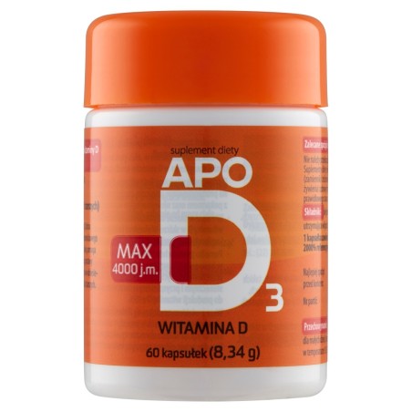 ApoD3 Nahrungsergänzungsmittel Vitamin D max 4000 IE 8,34 g (60 Stück)