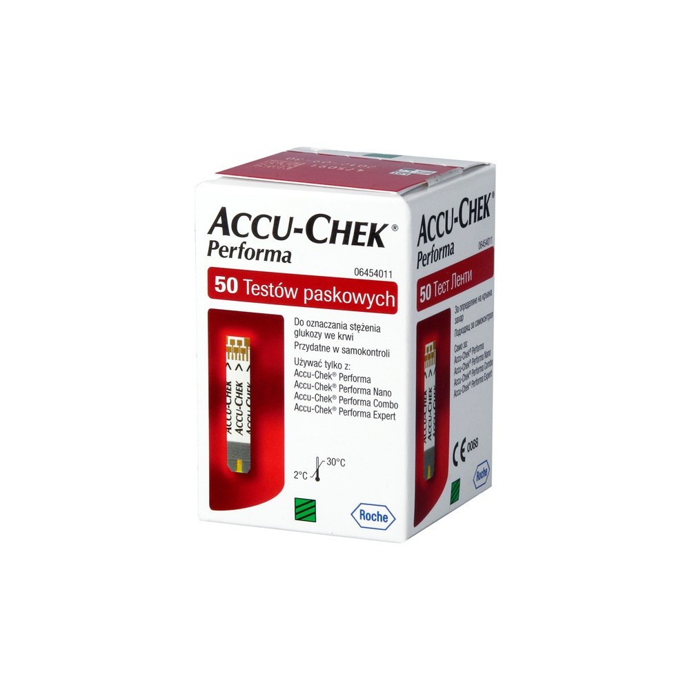 Accu-Chek Performa Testmaske. 50 Pass.