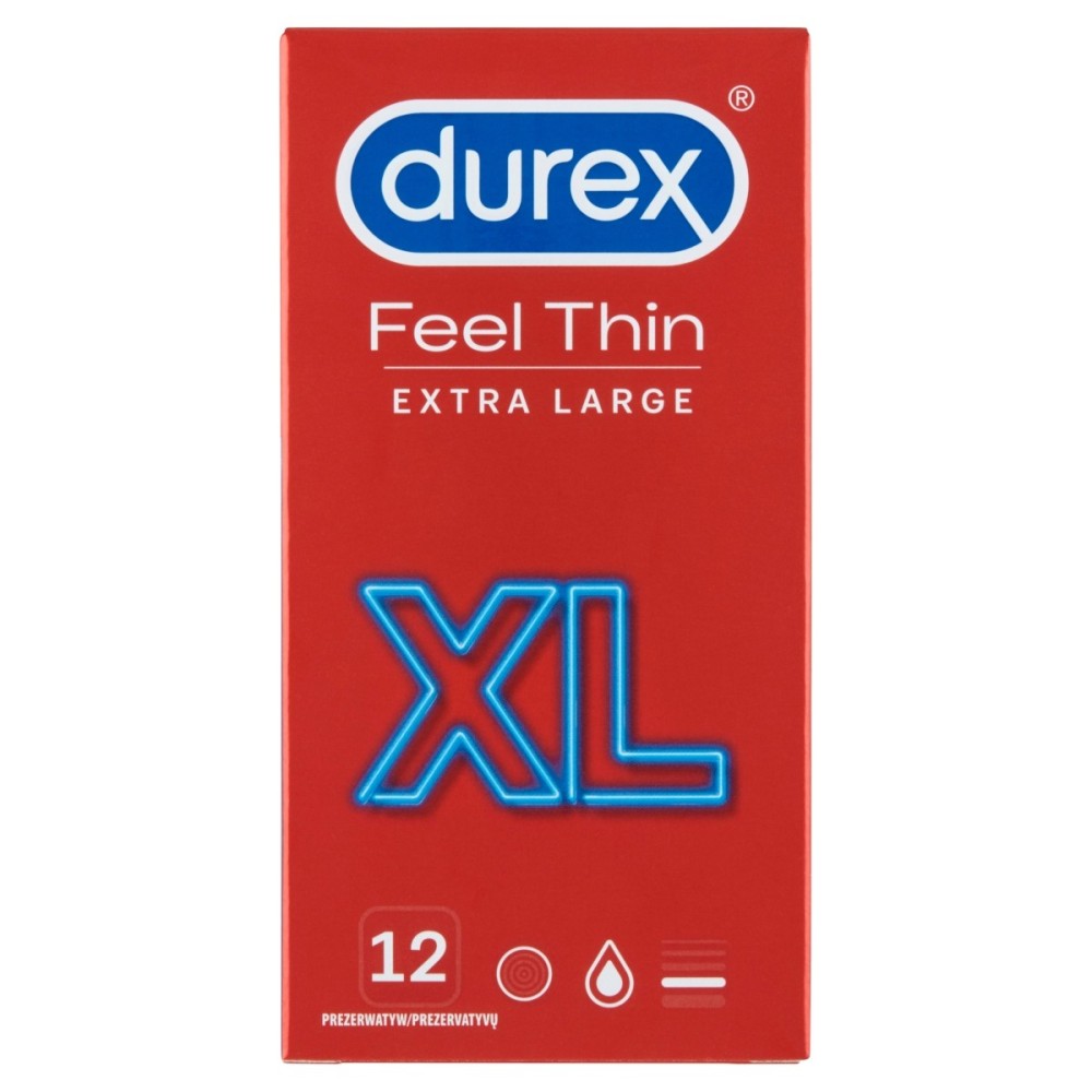 Durex Feel Thin XL Condoms 12 pieces