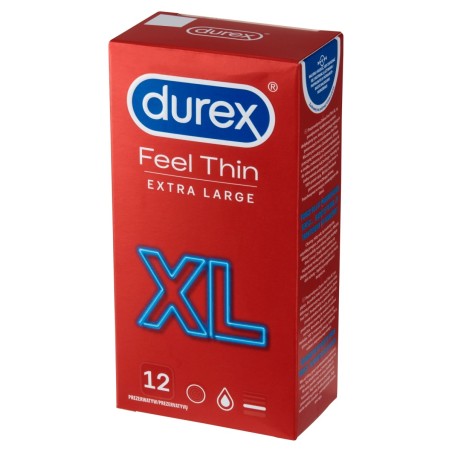 Durex Feel Thin XL kondomy 12 kusů