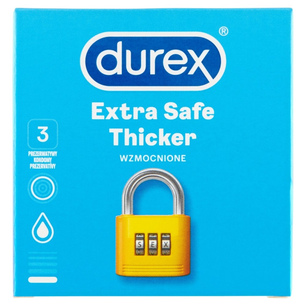 Durex Extra Safe Thicker Condoms 3 pieces